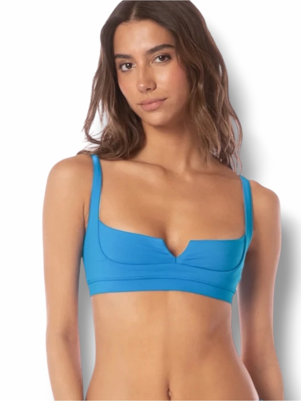 Maaji Blue Lagoon Highlight Sporty Bralette Bikini Top NWT